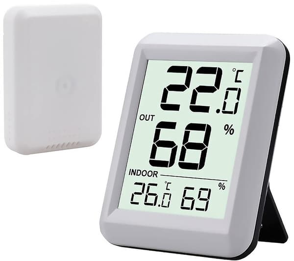 Trådlös väderstation för inomhus/utomhus - Digital termometer/hygrometer