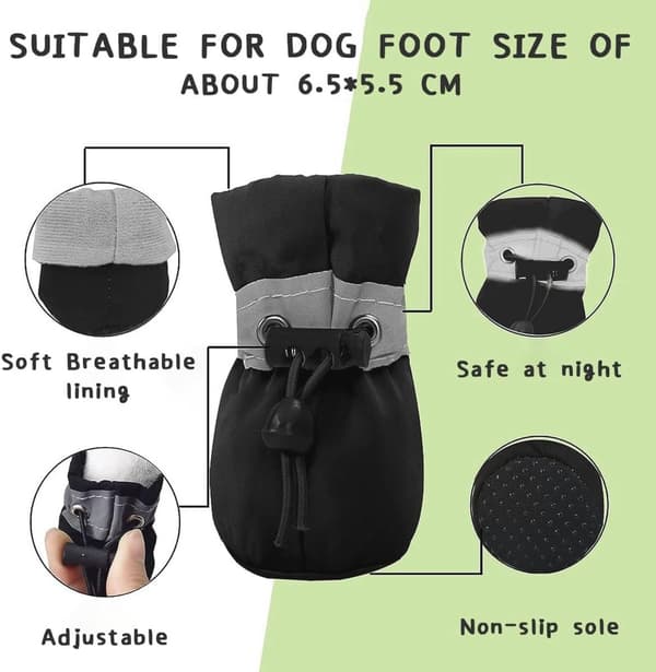Halkfria tasskydd hundskor - 4 par