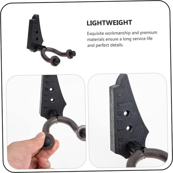 2 stycken - Gitarrkrok - Gitarrhållare - Väggkrok för gitarr - Gitarrväggfäste - Gitarrhängare - 9*14*12cm - brun - ABS+järnrör+gummi