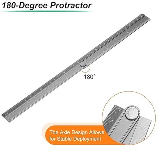 2-pack 30 cm metriska vikbara linjaler i aluminiumlegering - Guld/Grå