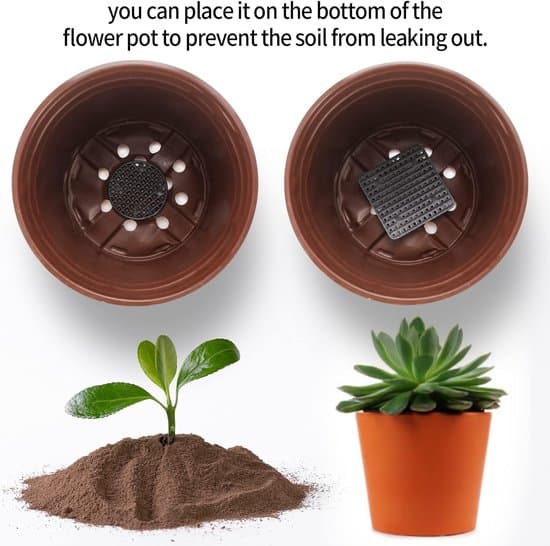 Urtepotte med netmåtte - Bonsai net - 120 stykker - Sort - Plastik
