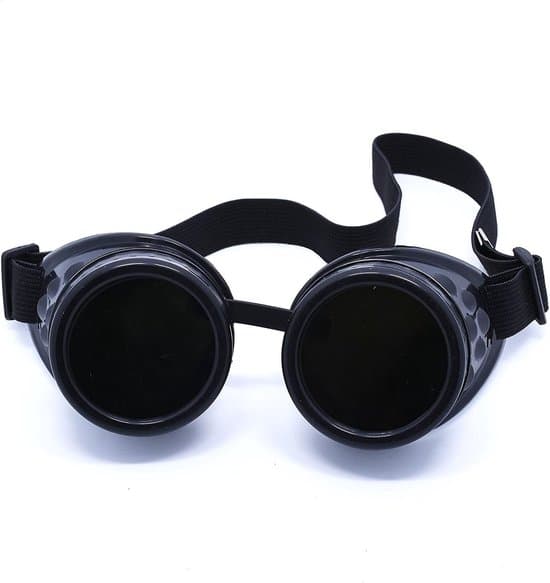Vintage steampunk-briller med vindbeskyttelse