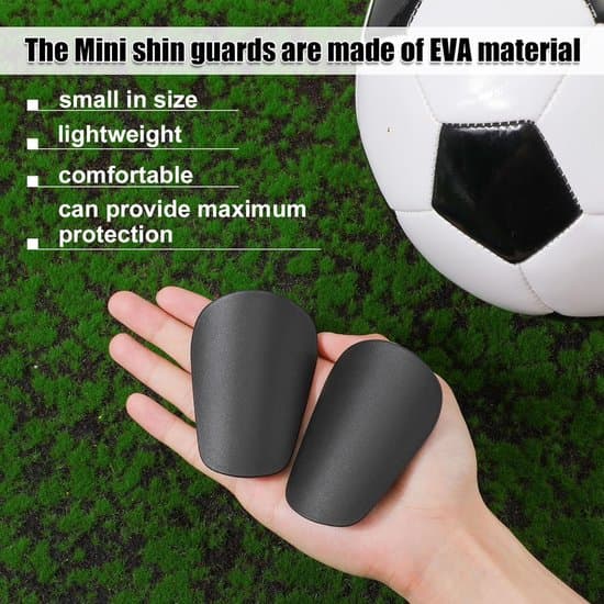 Super Mini Fodbold Benskinner - 8x5 cm - Sort/Hvid