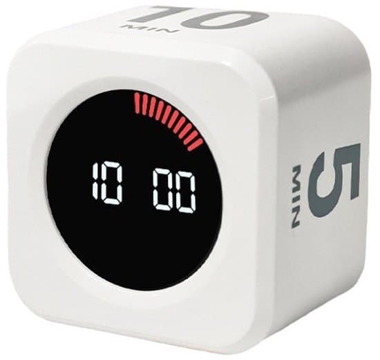 Tomatur - Skrivebordstimer - Tidstimer - Køkkentimer - Timer - Lydløs Roterende Timer - Visuel Tidsmanager - Dynamisk Køkkentimer