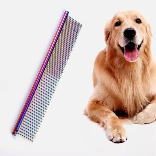 Kæledyrskam i rustfrit stål til udfiltring af pels til katte og hunde