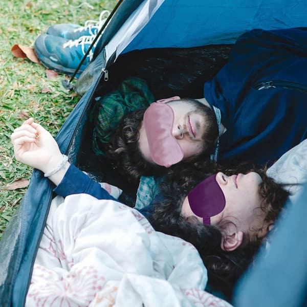 5-pak silkemasker med elastiske stropper, bløde silkemasker.
