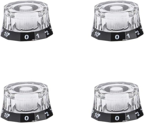 Gitarrhastighetskontrollratt, tillverkad av plast, 6 mm innerdiameter, gitarrhastighetskontrollvolymratt, toppen av gitarrratten.
