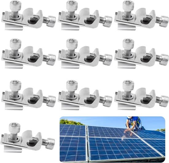 10 jordklemmer til solpaneler, jordklemmer til solpaneler, monteringssystem til solpaneler, standard jordklemme til solpaneler