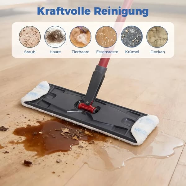 6-pack mikrofiberersättningsmoppöverdrag kompatibla med Vileda H2Pro