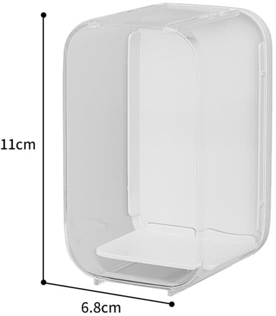 2-pack transparent akrylmonter för dockor/samlarobjekt, dammtät