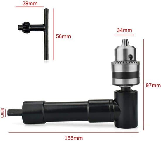 90° retvinklet boreadapter – 1-10 mm, til trange steder