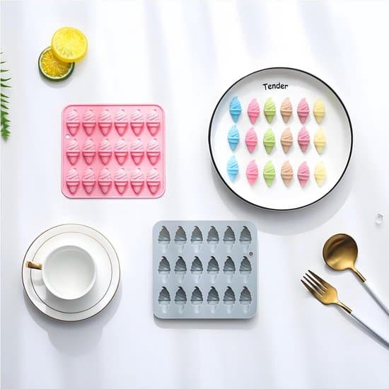 Mini Silikone Isvaffel & Fondantforme - 2-pak - Pink