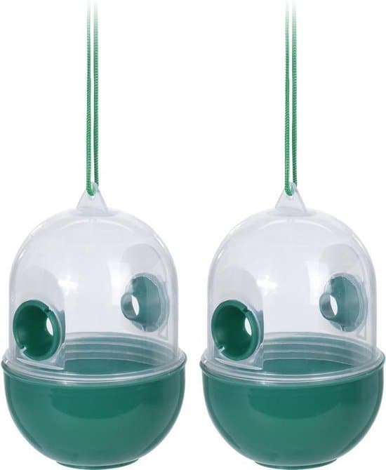Återanvändbara getingfällor – 2-pack – 12x8 cm – Hängande modell – Lätt att montera