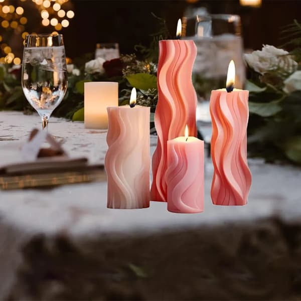 Silikone Lysforme – 3D Håndlavede Silikone Lysforme, DIY Duftlys Støbeforme, Genanvendelige Hjemmeindretnings Lysforme