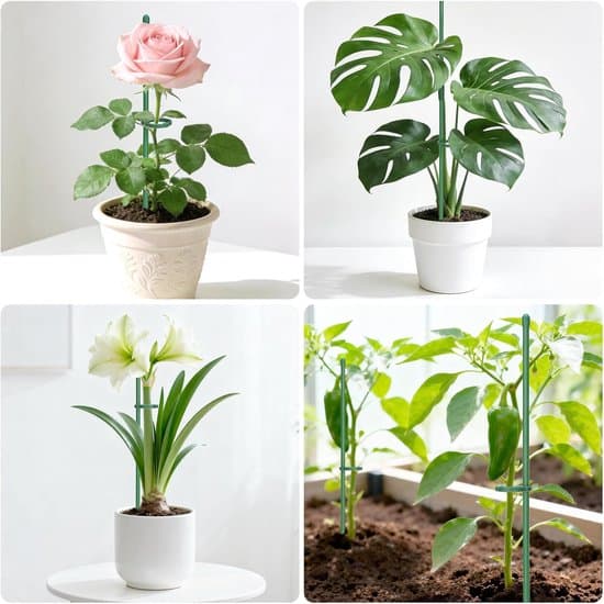 Växtstöd - Växtstöd - Stöd växter - Set om 20 - 30 cm - Grön