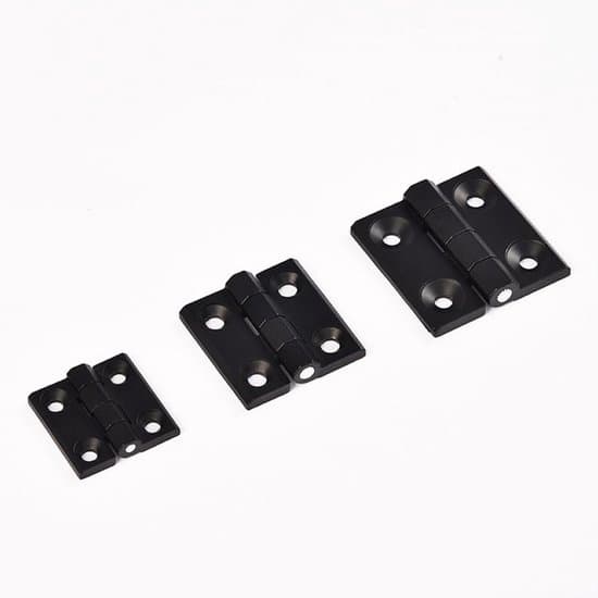 Sorte zinklegeringshængsler - velegnet til døre - 6-pak - 40 x 40 mm