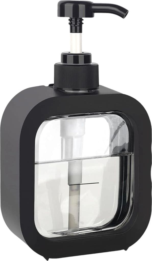 Flydende sæbedispenser, klar sort, 500ml