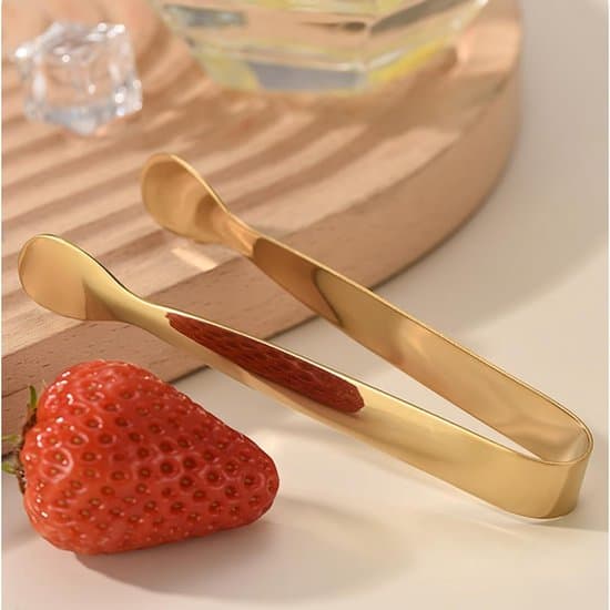 Hållbara sockertänger - Multifunktionella - 6-delat set - Rostfritt stål - 11 cm