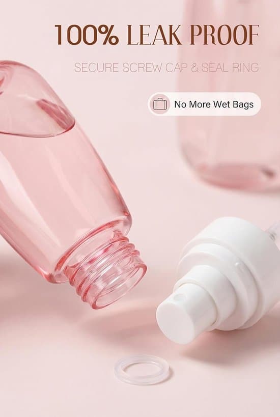 Minilotionpumpflaskor – 3-pack – Påfyllningsbara – Läckagesäkra (resestorlek) – Blå + Transparent + Rosa – 3 x 100 ml
