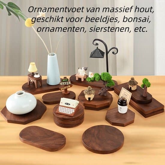 Displayställ i valnötsträ - Handgjort - 10 x 16 cm