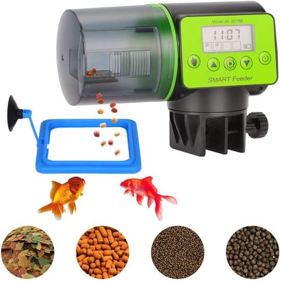 Automatisk fiskefoderautomat - 200 ml - Med stativ/klæbemiddel