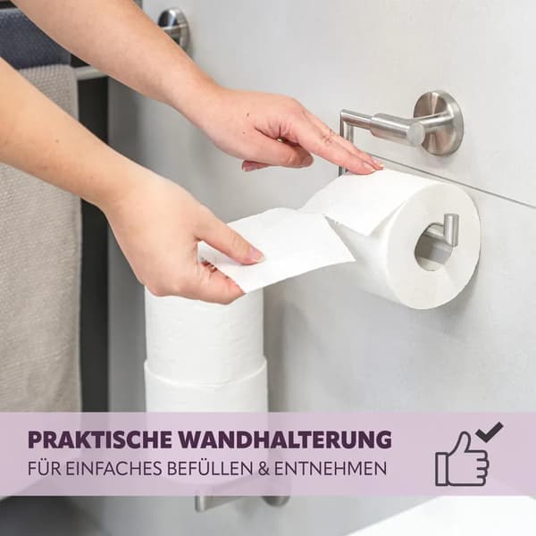 Mat rustfrit stål toiletpapirholder