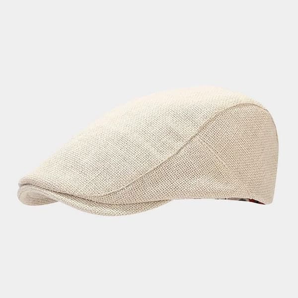 Unisex retro fladtop baret, afslappet malerhat - sort