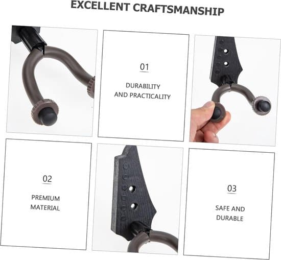 2 stycken - Gitarrkrok - Gitarrhållare - Väggkrok för gitarr - Gitarrväggfäste - Gitarrhängare - 9*14*12cm - brun - ABS+järnrör+gummi