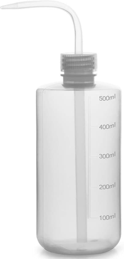 1 förpackning med 500 ml plastflaskor med smal öppning, klämflaskor