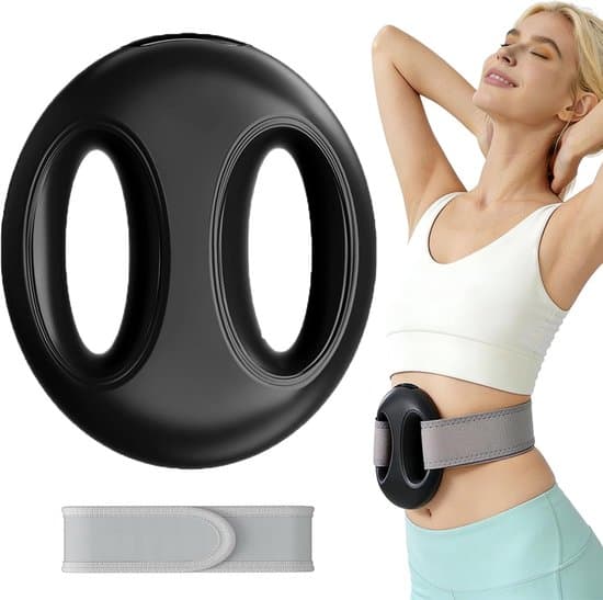 Fascia Ring Massager med Rem - Dybdevibrationsmassage - 3 Tilstande - 6 Intensitetstrin - Sort