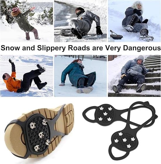 2-par XL Halkskydd för snökängor & isbroddar (40-43)