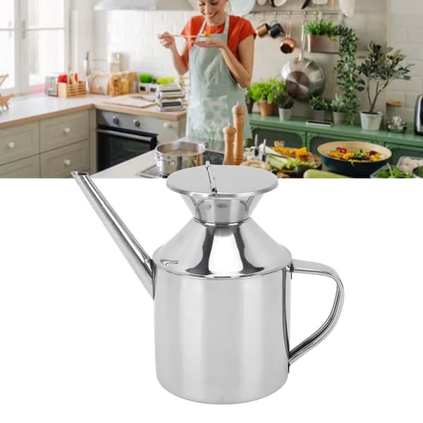 Oliedispenser i rustfrit stål, multifunktionel oliedispenser, velegnet til sojasauce, eddike, madlavningsvin osv.
