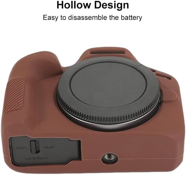 Kamerataske til Canon EOS R100, lavet af silikone, sort.
