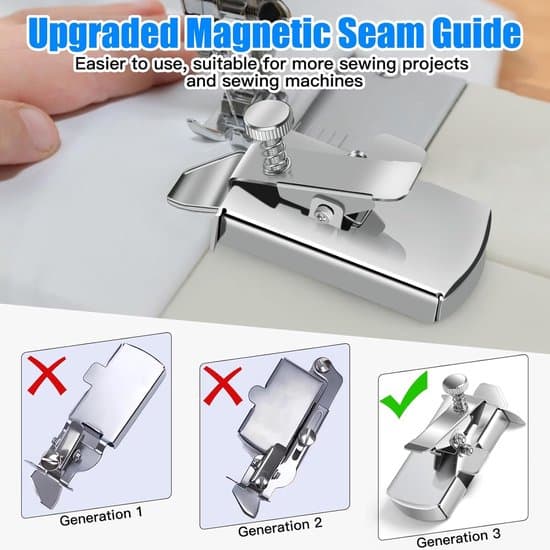 Magnetisk sømguide - Kantguide - Syning
