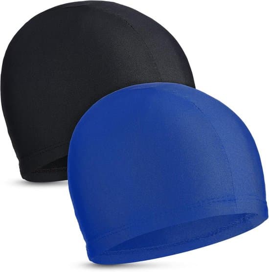 2-pack Unisex Bekväma Lätta Badmössor i Andningsbart Tyg