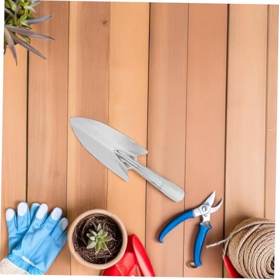Håndskovl til haven - Metalskovl - Til ompotning af planter - Rustfrit stål - 27 cm længde - Sølv