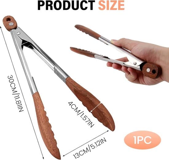 30 cm træ køkken-/grillmadserveringsklemmer