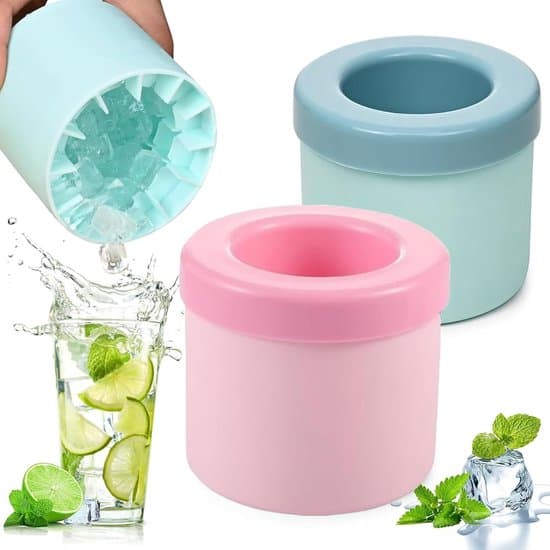 2-pack cylindriska isformar i silikon med lock, snabbfrysande