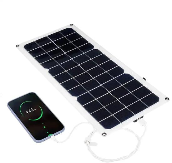 Bærbart Fleksibelt Solpanel 12V - 10-15 Watt - Inkluderer 60A Controller - Kompakt 43 x 20 cm Størrelse