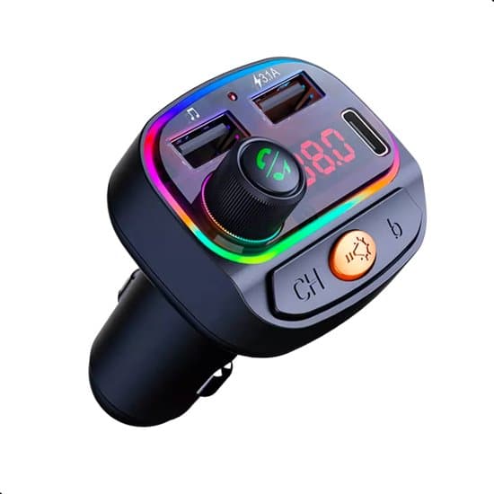 FM Bluetooth-sändare, bilradio, billaddare, dubbel USB, handsfree-samtal, Bluetooth-adapter