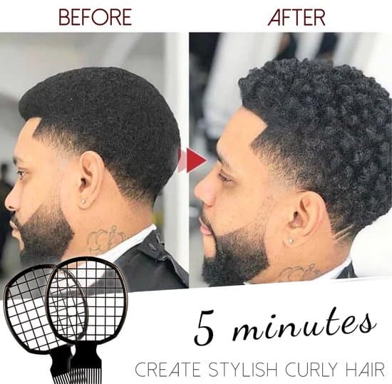 Pieces Herrlockkam, afro grid twist dubbelsidig ABS ergonomisk för permanent styling