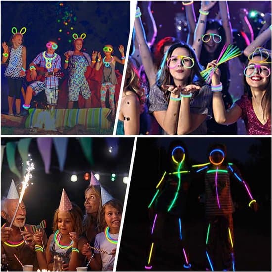 50-delars Neon Glow Stick Set - Med Kopplingar