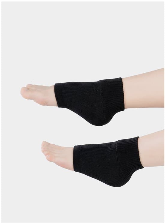 Silikone hælstrømper – Unisex bløde hælbeskyttere – Sort – 3-pak