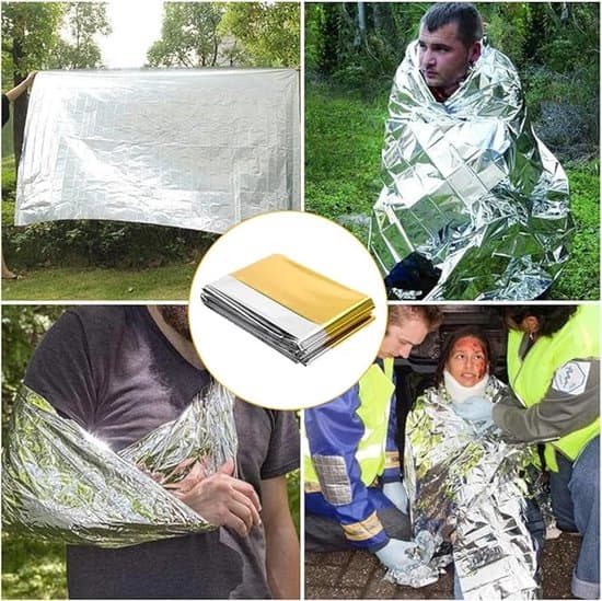 3-pack 210x160cm Guld/Silver Nödöverlevnadsfilt