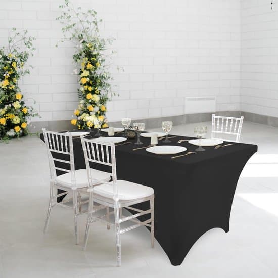 183x75x75 cm vit elastisk duk tvättbar rektangulär evenemangs-/festduk