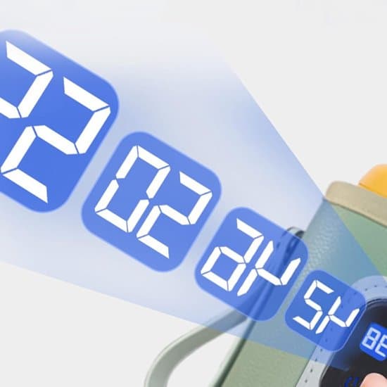 Bärbar USB-barnmatsvärmare med LCD-display