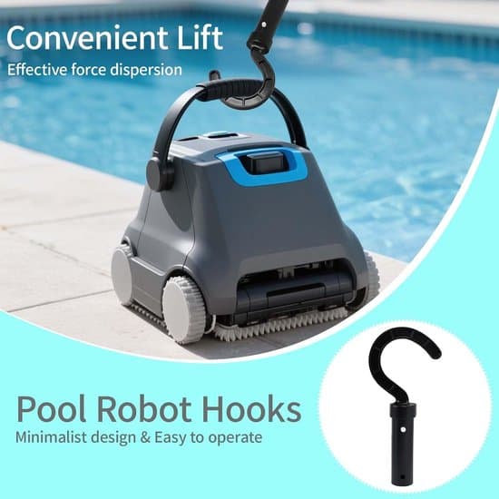 Krog til poolrobot - Sæt med 2 stk., universal, til alle robotter, tilbehør til teleskopstænger, poolrensekrog
