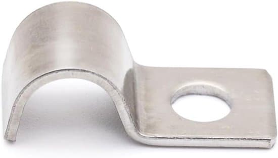 Mini U-formede kabelbindere - 6 mm diameter kabelklemmer - kabelholdere - rustfrit stål - sidemonteringsbeslag | 25-pak