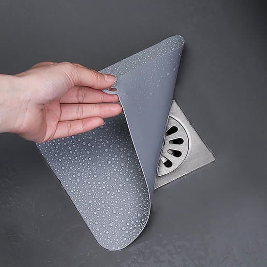 2-pack 8 x 8 tum grå silikon deodoriserande badkar och golvavloppsplugg