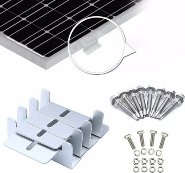4 x Solpanel Z-klämma Monteringssats Solcellsmodulstöd